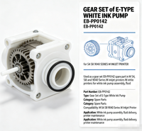 SET GEAR POMPA TINTA PUTIH TIPE E EB-PP0142 untuk Printer Inkjet Seri S4 S8 9040 M