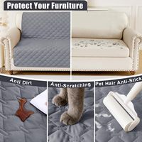 Housse de canapé imperméable pour fauteuil avec sangles élastiques et bâtons en mousse Taille personnalisable pour canapés trois places