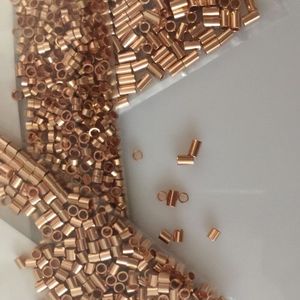 Cuentas de crimpado GP, tubo final, cadenas de joyería permanentes, conector DIY, espaciador de cuentas de crimpado de tubo de corte recto relleno de oro rosa de <span class=keywords><strong>14K</strong></span> - Product Image 5