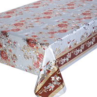 Nappe en PVC imprimée métallique à motif floral en relief 3D, vente chaude de l'usine de Yiwu