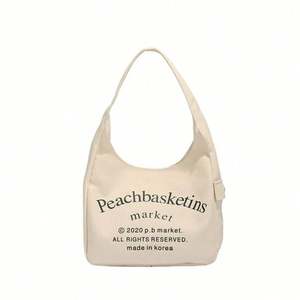 High Quality Custom Logo Printed Stripe Canvas Shopping Tote Bag Hot Sale Recyclable High-Capacity Colorful Bags - Product Image 4