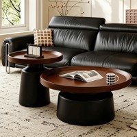 Ensemble de tables basses minimalistes de style mid-century modern, durables, écologiques, de haute qualité, pour salon de petite taille