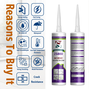 High Quality OEM Transparent Acetic <strong>Silicone</strong> Sealant 100% Acid <strong>Silicone</strong> Adhesive For Glass Bathroom PVC - Product Image 5