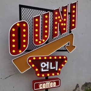 Panel de visualización de puntos con tapa para marquesina de estilo Retro, tablero de visualización de letras, señalización de arte cinético dinámico para cafeterías - Product Image 1
