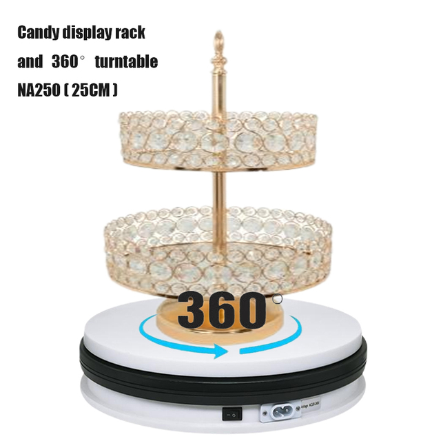 Turntable-BKL 25cm10 Inch Motorized Rotating 360 Turntable Automatic Electric Display Stand 3D Photography Rotary Base Platform