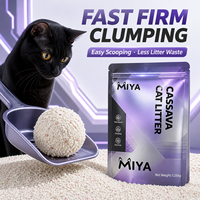 Litière pour chat en manioc à faible teneur en poussière, agglomération rapide, contrôle efficace des odeurs, fourniture OEM ODM sous marque privée pour les distributeurs d'articles pour animaux de compagnie