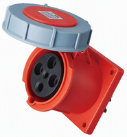 Prise industrielle encastrée SFE norme IEC IP44/IP67 3P/4P/5P 16A/32A 110V-380V en laiton massif et nylon