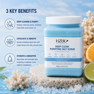 Gommage Corporel <span class=keywords><strong>Purifiant</strong></span> <span class=keywords><strong>au</strong></span> <span class=keywords><strong>Sel</strong></span> pour Salon SPA - Exfoliant <span class=keywords><strong>au</strong></span> <span class=keywords><strong>Sel</strong></span> <span class=keywords><strong>Marin</strong></span> Nettoyant en Profondeur, Détoxifiant, Traitement Anti-Acné pour le Dos et le Corps - Product Image 5