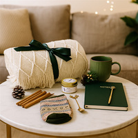 Articles promotionnels en gros : Ensemble cadeau d'affaires personnalisable comprenant un carnet, une tasse isotherme, un stylo et une couverture