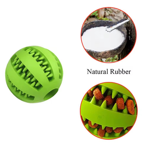 Wholesale New Pets <b>Balls</b> Nature Rubber Bouncy Toys <b>Dogs</b> Food Treating Feeder Tooth Cleaning <b>Ball</b> for Pet Training IQ - Product Image 3