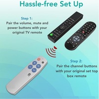 Control Remoto Inteligente con Aprendizaje IR, 7 Botones Grandes, Control Remoto Universal para Clonar y Copiar, para TV, CD, DVD, STB, DVB, Hifi, TV BOX