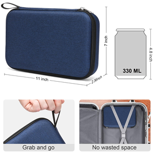 Boîte de rangement portable pour lunettes de vue et de soleil, multi-compartiments réglables et résistante aux chocs, sac de voyage pour lunettes - Product Image 4