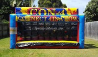 Jeu gonflable Connect 4 géant, 4 en ligne, sport interactif, PVC commercial pour la location de matériel de fête