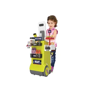 Hot bán nhỏ bán hàng tự động cartspretend chơi đồ chơi cho trẻ em mua sắm, swiping thẻ làm cho âm thanh đồ chơi trẻ em