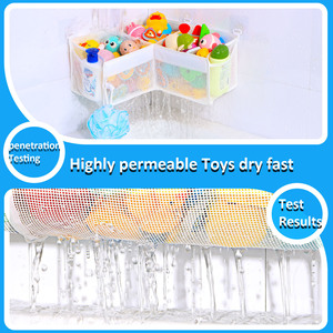 Ensemble de sacs de rangement pliables transparents pour salle de bain, organisateur d'angle pour enfants, design gain de place - Product Image 6