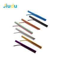 Pailles métalliques réutilisables, pièces, avec brosses de nettoyage, pour gobelet droit et moulant, 30oz 20oz