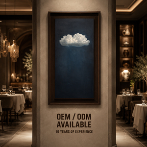 Cloud Over Deep Blue Wabi Sabi <b>Wall</b> Decor Canvas Artwork Still Life House Hotel Decoration Interior Paintings and <b>Wall</b> Arts - Product Image 2