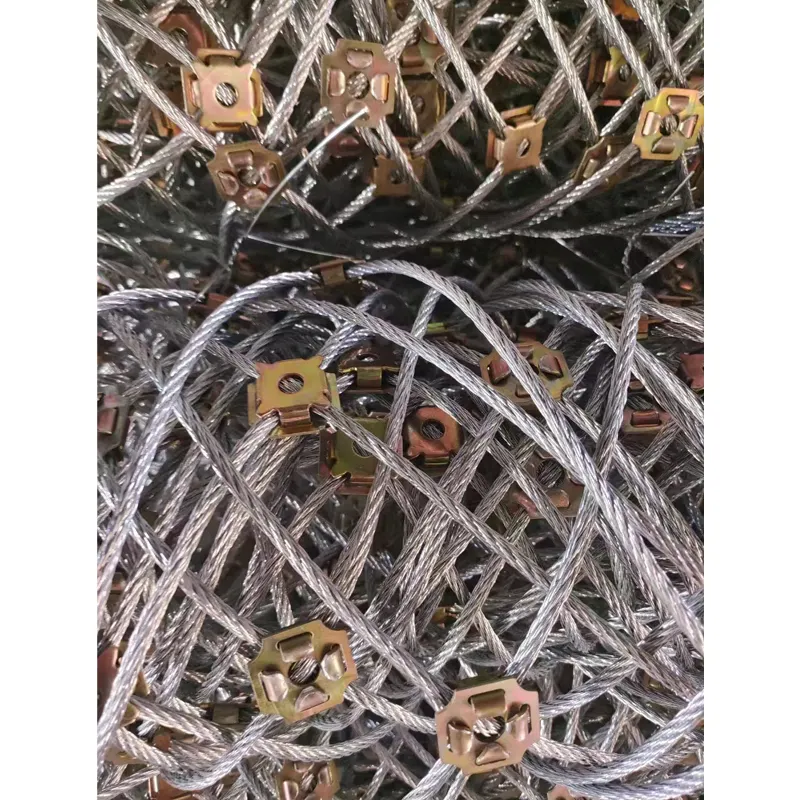 滑り止めネット高品質ステンレス鋼ワイヤーロープメッシュネット蛇籠ロックフォールバリアメッシュ