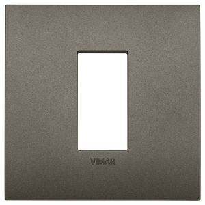 Placa de pared metálica Vimar Placca Classic 1M, 9x9cm, acabado mate - Product Image 1