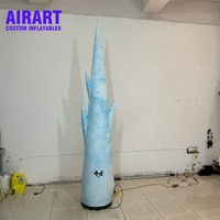 Grande colonne de glace bleue gonflable personnalisée, ornement de glace gonflable pour la décoration d'événements hivernaux et de spectacles sur scène