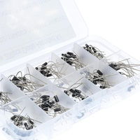 200Pcs 10 Values Rectifier Diode Assorted Kit 1N4001 1N4002 1N4003 1N4004 1N4005 1N4006 1N4007 1N5817 1N5818 1N5819 with Box