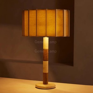 Minimalist Floor <b>Lamp</b> With Pleated Fabric Shade Led Light Source E27 Base For Hotel Rooms And <b>Studies</b> - Product Image 2