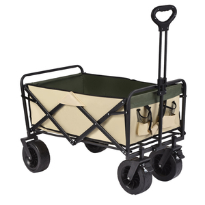 <strong>Folding</strong> Utility <strong>Wagon</strong> <strong>Heavy</strong> <strong>Duty</strong> Collapsible Cart with All Terrain Wheels and Adjustable Handle - Product Image 1