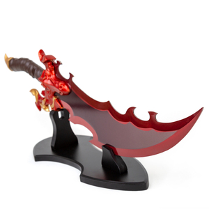 Espada de juguete curva roja de 63 cm con guardia de dragón para cosplay, juego de rol, espada individual. - Product Image 5
