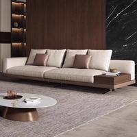 Canapé en cuir véritable de style italien, luxe léger, forme droite, rotatif et mobile, pour petit/grand salon