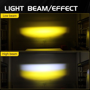 SANVI FF Motorcycle <b>Spotlight</b> LED Light Yellow+White Dual Colors 24-28W 30000 Hours Lifespan - Product Image 4