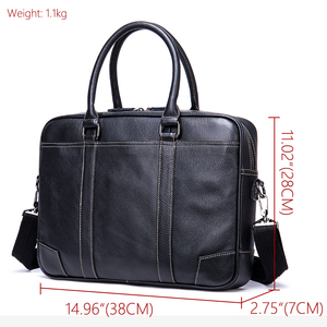 Marrant Túi Da Văn Phòng Công Sở Túi Xách Da Thật Cho Nam Túi Đựng Máy Tính Xách Tay Cặp Tài Liệu Túi Đưa Thư Bằng Da Hộp Đựng Ngắn - Product Image 5