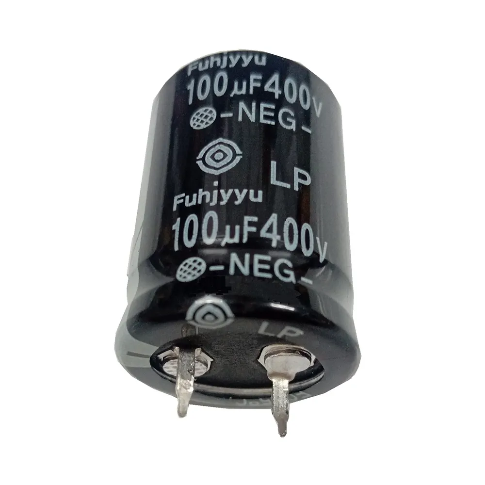 Snap-in 100uF 400V tụ điện điện phân nhôm lớn để lọc tín hiệu tần số thấp trong dòng điện