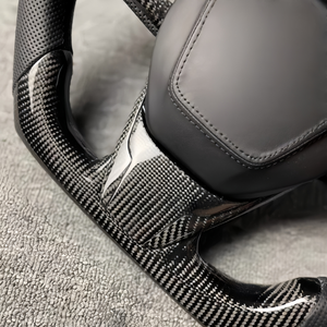 Volante de Fibra de Carbono Negro para la Serie Honda, Volante de Fibra de Carbono Modificado Personalizado y Volante de Cuero Personalizado - Product Image 6