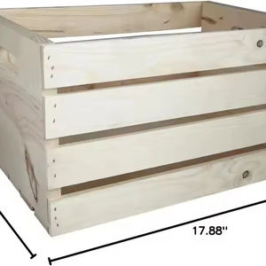 Grande caisse en bois de pin pour le stockage et la décoration à la maison, au bureau, à la cuisine, à la chambre à coucher et au détail - Product Image 5