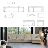 Modernes Wohnzimmer-Schlafsofa Luxus-Villa Modulares Sofa Komfortables Schlafsofa für Villen und Apartments