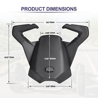 Asiento de pasajero trasero Ryker para motocicleta 2-Up con almohadilla elástica, asas de agarre laterales para Can AM Ryker 600 900 Sport Rally Edition MAX