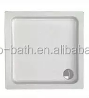 Base de douche carrée moderne en SMC antidérapante, design personnalisé, kit de receveur confortable avec drainage d'angle pour salle de bain