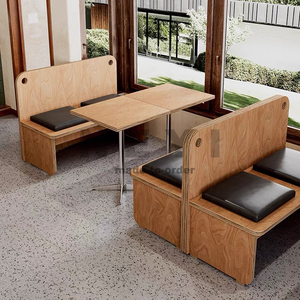 Phong cách công nghiệp Retro Bar sàn sofa cà phê Nhà hàng Phương Tây khu vực nghỉ ngơi ăn uống và Ghế bộ gỗ cafe nội thất bộ - Product Image 3