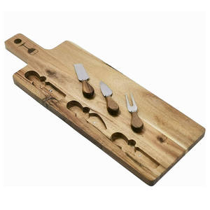 Ensembles planche à <span class=keywords><strong>fromage</strong></span> et plateau <span class=keywords><strong>de</strong></span> service, en bois d'acacia naturelle, pour la maison - Product Image 1