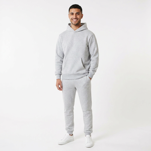 Conjunto Deportivo Unisex Finer Threads de Invierno con Capucha 2 en 1, Forro Polar, Cintura Elástica, 100% Algodón, Estilo Urbano, Estampado Sólido/Animal - Product Image 1