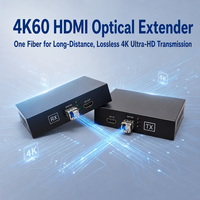 Extenseur HDMI Fibre Optique 4K 60Hz 10KM Transmission Sans Perte Faible Latence Smart EDID pour Home Cinéma Surveillance Conférence LED
