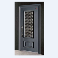 Porte d'entrée de sécurité, design moderne en laiton, serrure de porte d'entrée, accessoire de luxe