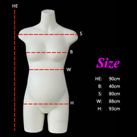 Mannequins féminins sans visage de qualité supérieure grande tête abstraite de buste pour les vêtements enceintes