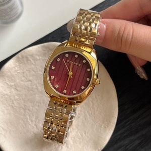 Montre à quartz pour femmes, élégante et tendance, boîtier en alliage, aiguilles en acier inoxydable, cadran en verre, résistance à l'eau 3BAR - Product Image 4