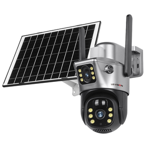 Trong nhà ngoài trời <span class=keywords><strong>Camera</strong></span> an ninh 360 độ CCTV tầm nhìn ban đêm icsee ống kính kép màn hình không dây wifi 4 gam năng lượng mặt trời máy ảnh - Product Image 2