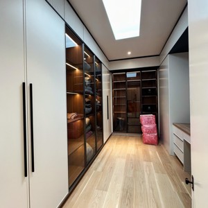 <span class=keywords><strong>Cabina</strong></span> <span class=keywords><strong>Armadio</strong></span> Moderna Personalizzata con Porte Scorrevoli in Vetro Fumé per Camera da Letto, Soggiorno, Sala da Pranzo, Casa, Villa e Hotel - Product Image 4