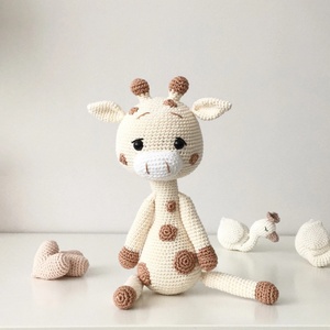 Juguete de Animales de Ganchillo Hecho a Mano de Alta Calidad, Lindo <span class=keywords><strong>Jirafa</strong></span> de Punto Suave, Juguetes para Bebés, Lindo Muñeco de Ganchillo <span class=keywords><strong>Amigurumi</strong></span> de <span class=keywords><strong>Jirafa</strong></span> - Product Image 1