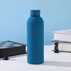 Small Mouth Rubber Coated Vacuum <b>Thermos</b> <b>Bottle</b> Stainless Steel American Style Sports Water <b>Bottle</b> With Strap - Product Image 3