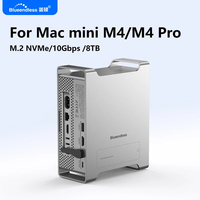 Basis Ekspansi SSD NVMe Super Cepat untuk Mac Mini M4, Hub USB-C 10Gbps, Slot HD MI 4K60Hz, Slot SD/TF4.0, Dudukan Terintegrasi