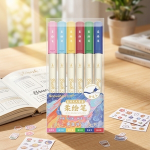 Stylos pinceaux effaçables à la chaleur en PET, pointe souple, marqueurs pour tissu, lot de 12 couleurs, design textile, bricolage, couture - Product Image 4